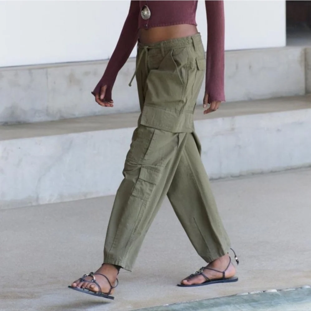 LOOSE FIT CARGO PANTS ZW COLLECTION SIZE 36 - Picture 4 of 11